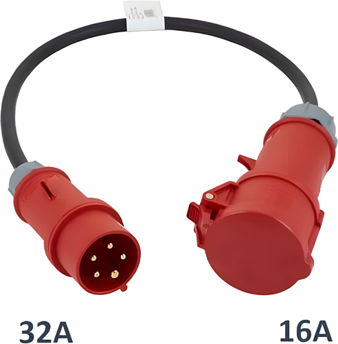 Anschluss-Stromkabel (32 bis 16 Ampere)